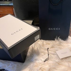 Gucci shoe box with Taggs and shopping bag